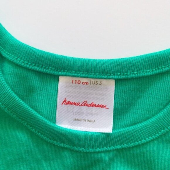 NEW Hanna Andersson Green Girl Play Dress with Pockets 5T - Picture 4 of 8